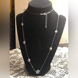 Elegant Silver Beaded Necklace